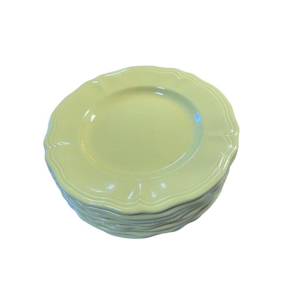 Buttercup Federalist Ironstone 4239 Salad Plate Yellow Set of 5 7.75 in
